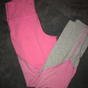 Pink and grey leggings/tights
